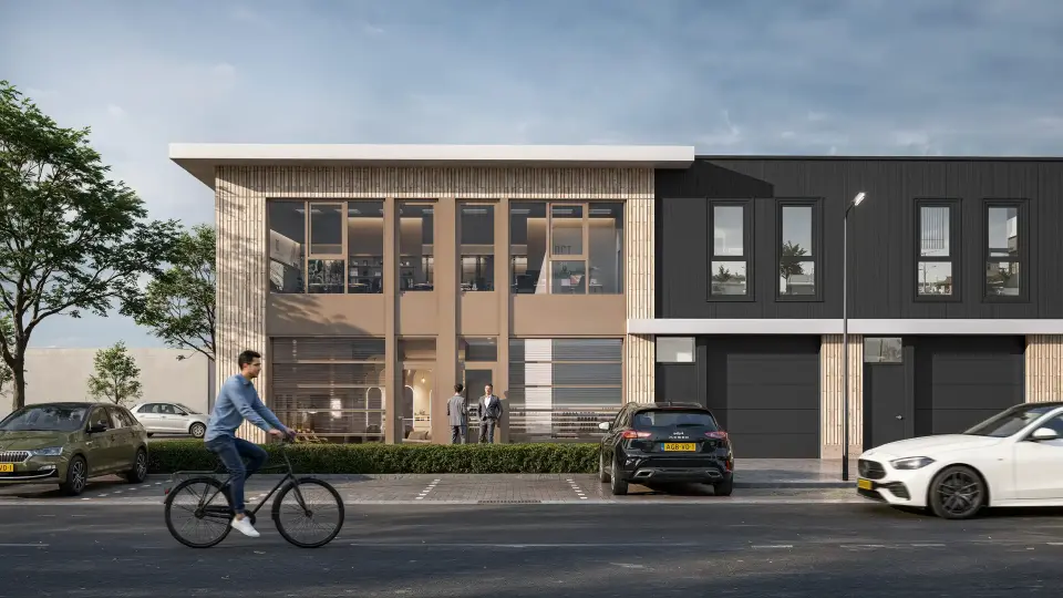 Impressie van Type 01 bedrijfsunit in Businesspark Strijen