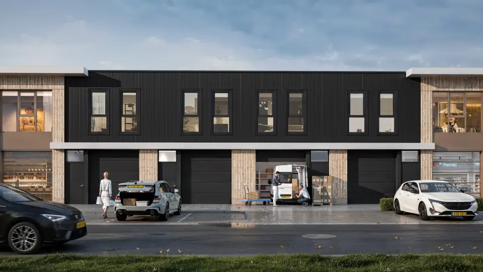 Impressie van Type 02 bedrijfsunit in Businesspark Strijen
