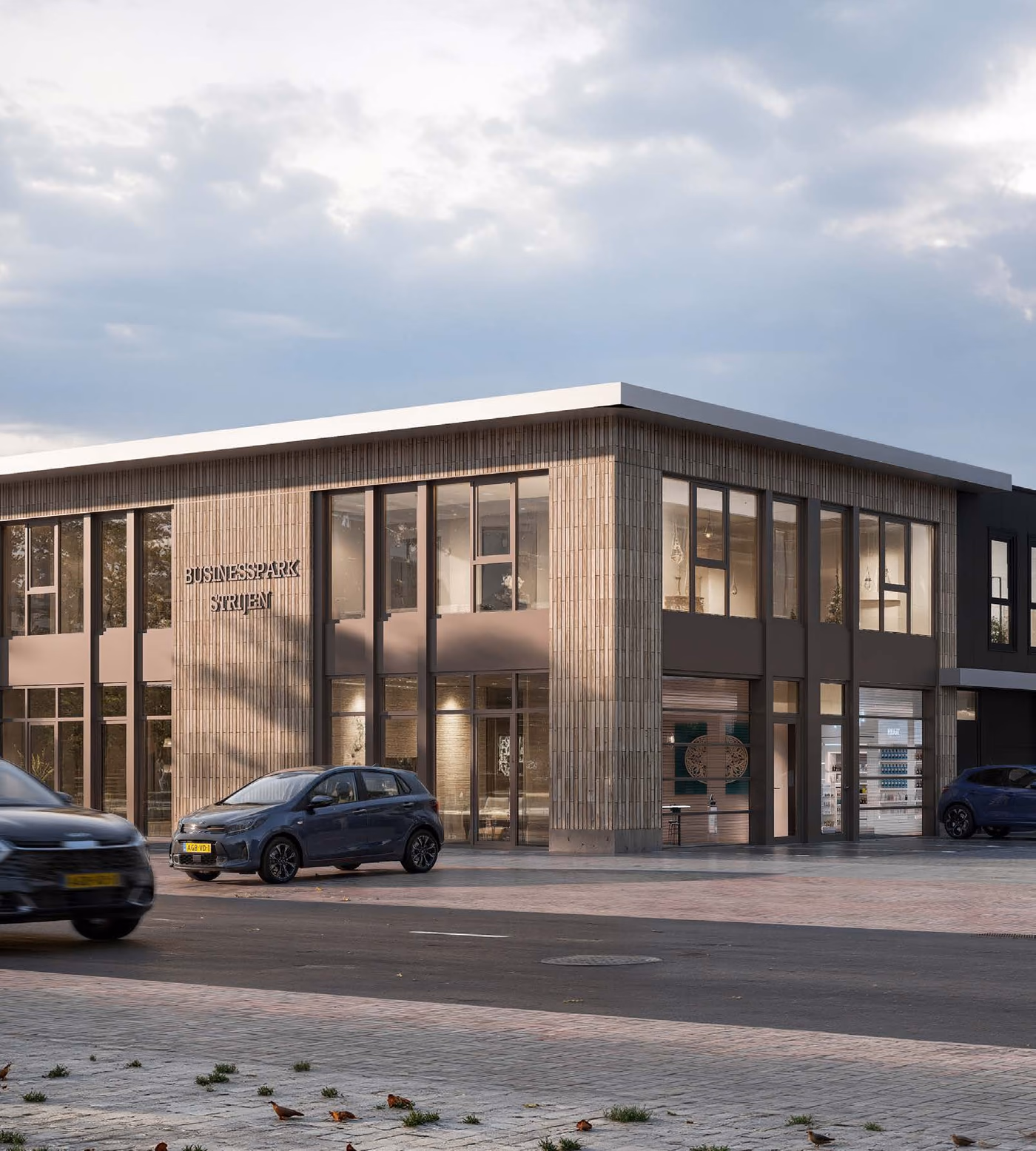 Impressie van Type 01 bedrijfsunit in Businesspark Strijen
