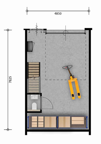 Plattegrond van de begane grond van Type 05